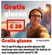 Aanbiedingen van Opticien in Den Haag | Gratis Glazen* bij Hans Anders | 10-3-2023 - 30-3-2023