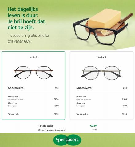 Catalogus van Specsavers | Tweede brill Gratis bij elke bril vanaf €89 | 1-12-2022 - 10-12-2022