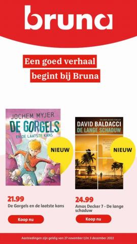 Aanbiedingen van Boeken & Muziek in Amsterdam | Een goed verhaal begint bij Bruna bij Bruna | 27-11-2022 - 3-12-2022