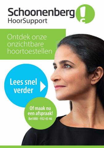 Catalogus van Schoonenberg Hoorcomfort in Amsterdam | Onzichtbare hoortoestellen | 14-4-2022 - 31-5-2022