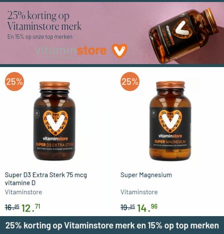 Catalogus van Vitaminstore | 25% Korting op Vitaminstore merk | 23-9-2023 - 2-10-2023