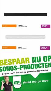 Aanbiedingen van Computers & Elektronica in Den Haag | Bespaar Nu Op Sonos - Producten bij EP | 27-5-2023 - 11-6-2023