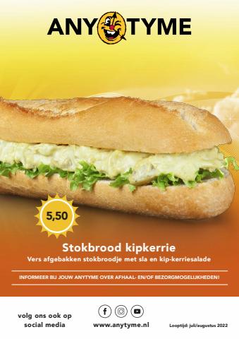 Aanbiedingen van Restaurants in Utrecht | Stokbrood kipkerrie bij AnyTyme | 4-7-2022 - 31-8-2022