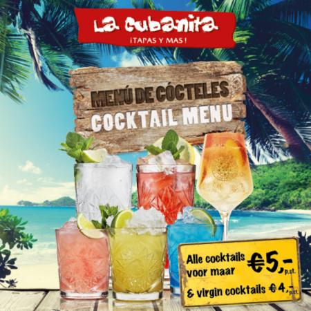 Aanbiedingen van Restaurants in Eindhoven | Drink's Menu bij La Cubanita | 17-3-2022 - 30-6-2022