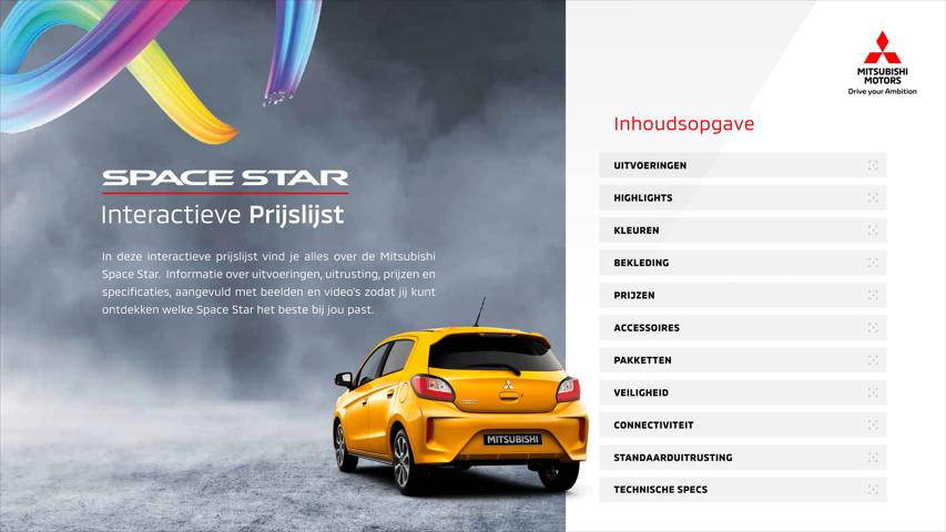 Catalogus van Mitsubishi | Space Star prijslijst | 8-1-2023 - 8-1-2024
