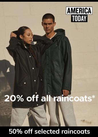 Catalogus van America Today | 20% Off all Raincoats* | 23-9-2023 - 2-10-2023