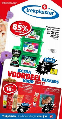 Aanbiedingen van Drogisterij & Parfumerie in Rotterdam | Extra Voordeel Pakkers voor Sint! bij Trekpleister | 26-11-2022 - 4-12-2022