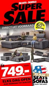 Aanbiedingen van Wonen & Meubels in Utrecht | Super Sale bij Seats and Sofas | 1-6-2023 - 9-6-2023