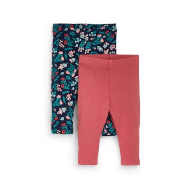 Aanbieding van Roze en gebloemde legging tot de enkel voor babymeisjes, set van 2 voor 4,5€ bij Primark