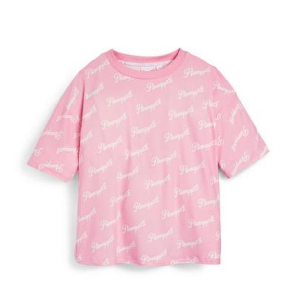 Aanbieding van Roze T-shirt met print voor meisjes voor 17€ bij Primark