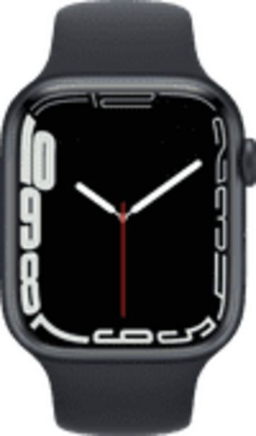 Aanbieding van Apple Watch Series 7 45mm Middernacht Aluminium Middernacht Sportband Sporthorloge voor 439€