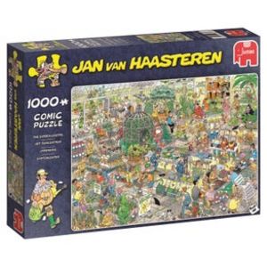 Aanbieding van Jumbo puzzel Jan van Haasteren het tuincentrum 68 x 49 cm 1000 stukjes voor 17,99€ bij Intratuin