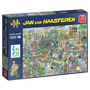 Aanbieding van Jumbo puzzel Jan van Haasteren Intratuin tuincentrum 68 x 49 cm 1000 stukjes voor 14,99€ bij Intratuin