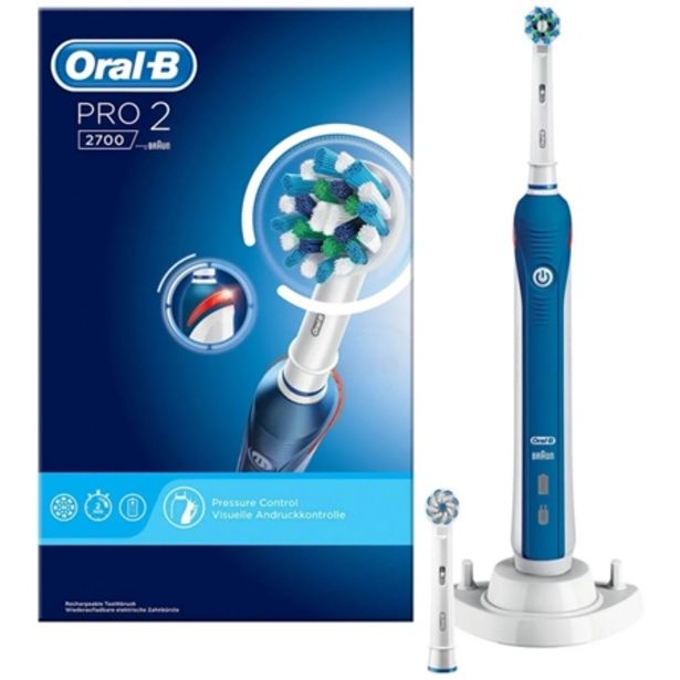 Aanbieding van Oral-B PRO2 2700N CrossAction elektrische tandenborstel voor 50,48€