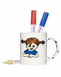 Aanbieding van Panduro Junior DIY kit - paint your own Pippi mug voor 11€ bij Pipoos