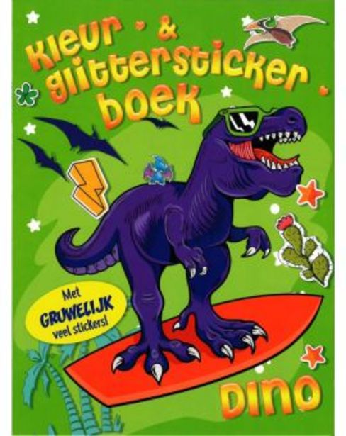 Aanbieding van Kleurboek - kleur- en glitterstickerboek - Dino voor 4,99€