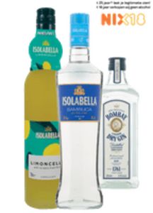 Aanbieding van Bombay Gin, Isolabella Sambuca of Limoncello voor 14,49€ bij Dekamarkt