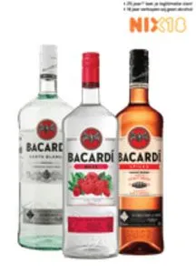 Aanbieding van Bacardi Rum Carta Blanca, Razz of Spiced voor 24,99€ bij Dekamarkt