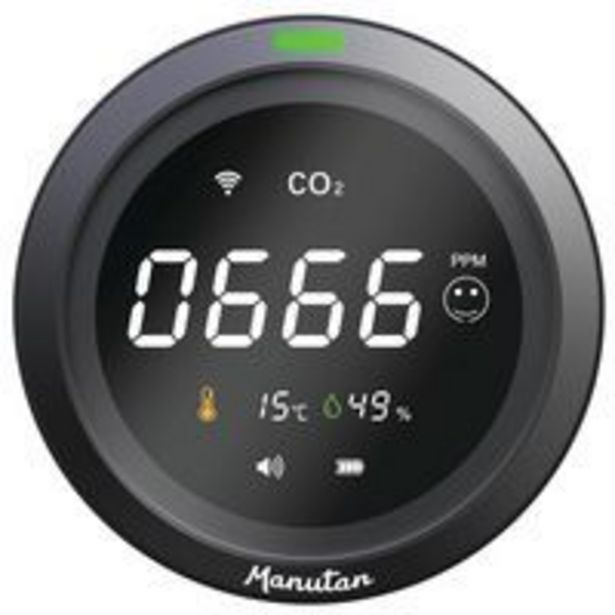 Aanbieding van Luchtkwaliteitmeter, NDIR CO2, WiFi smart - Manutan voor 206,1€ bij Manutan