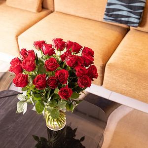Aanbieding van Klassieke rode rozen voor 29,99€ bij Euroflorist