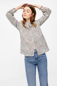 Aanbieding van Pleated cotton blouse voor 19,99€ bij Springfield