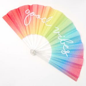 Aanbieding van Good Vibes Rainbow Folding Fan voor 13,99€ bij Claire's