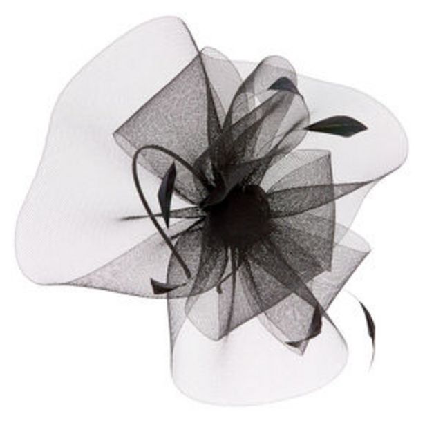 Aanbieding van Feather Swirl Fascinator Headband - Black voor 15€ bij Claire's