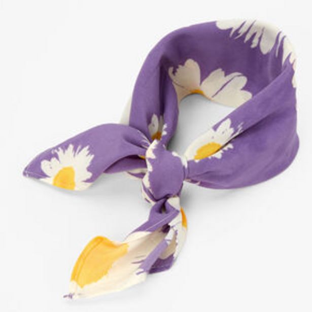 Aanbieding van Purple Daisy Floral Silky Bandana Headwrap voor 4€ bij Claire's