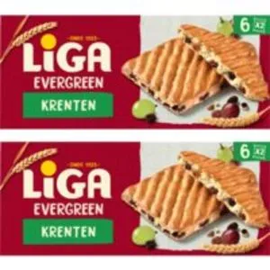 Aanbieding van Liga Evergreen krenten koekjes pakket voor 2,35€ bij Albert Heijn