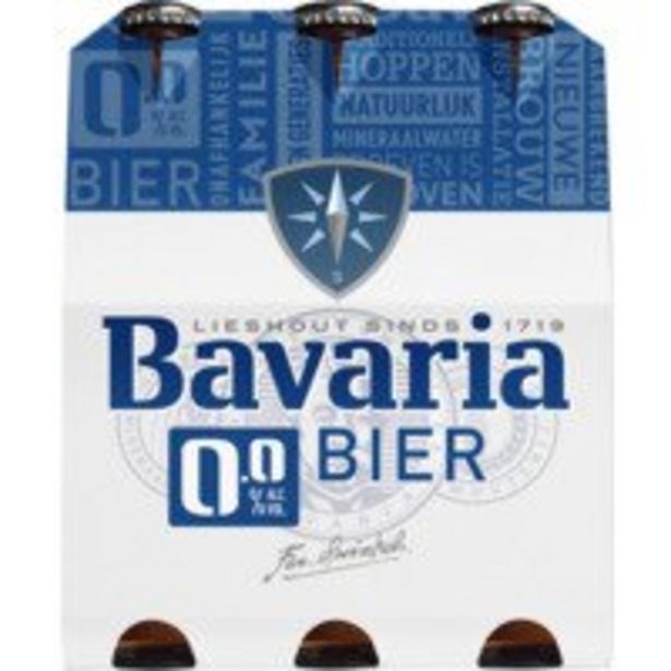 Aanbieding van Bavaria 0.0% fles alcoholvrij bier voor 3,26€