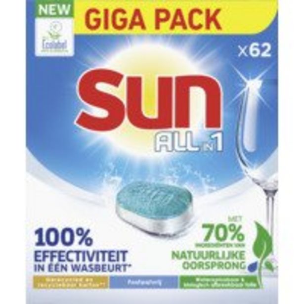 Aanbieding van Sun All-in-1 normaal vaatwastabletten voor 19,99€
