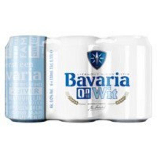 Aanbieding van Bavaria 0.0% wit blik alcoholvrij speciaal bier voor 3,69€
