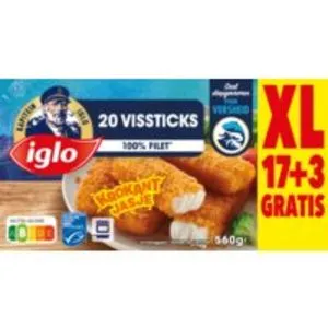 Aanbieding van Iglo Vissticks voor 4,12€ bij Albert Heijn