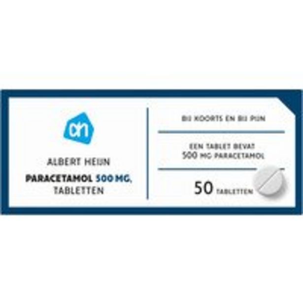 Aanbieding van AH Paracetamol 500 mg voor 1,19€