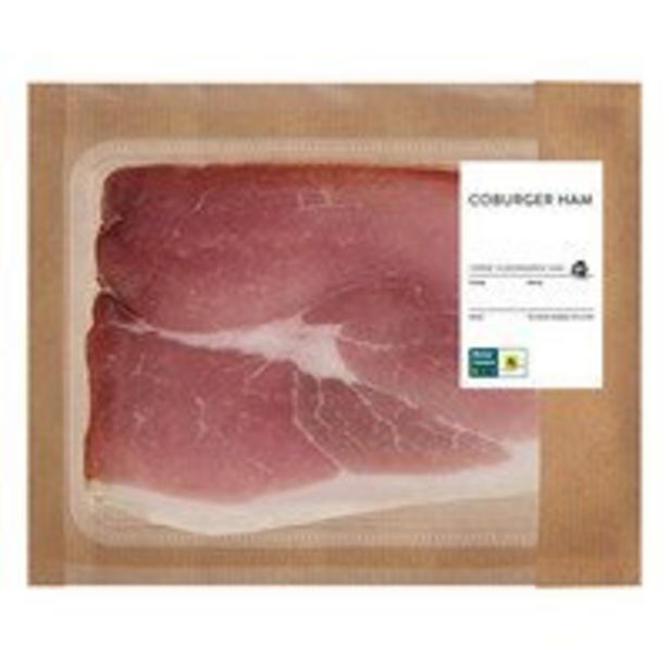 Aanbieding van AH Coburger ham voor 2,2€