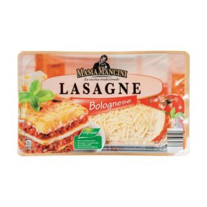 Aanbieding van Mama Mancini lasagne bolognese voor 3,29€ bij Aldi