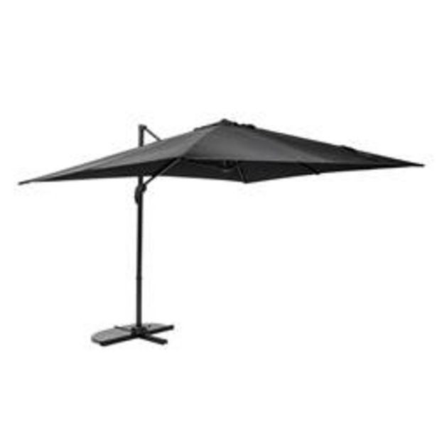 Aanbieding van RIVA Hangparasol zonder parasolvoet zwart H 250 x B 240 x L 300 cm voor 199€