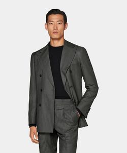 Aanbieding van Dark Grey Herringbone Havana Suit voor 599€ bij Suitsupply
