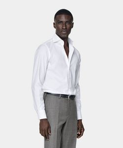 Aanbieding van White Twill Extra Slim Fit Shirt voor 99€ bij Suitsupply