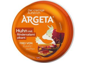 Aanbieding van ARGETA HUHN MET RUNDER SALAMI 95GActie t/m 4 juni voor 0,99€ bij Sahan Supermarkten