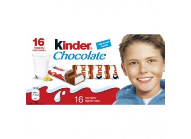Aanbieding van KINDER CHOCOLADE 16REEPJES voor 2,99€