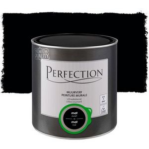 Aanbieding van Perfection muurverf Ultradekkend mat zwart 2,5L voor 0,4€ bij Praxis