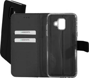 Aanbieding van Mobiparts Premium Wallet TPU Case Samsung Galaxy A6 (2018) Black voor 19,99€ bij Phone House