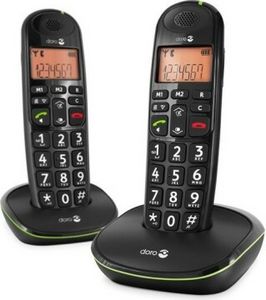 Aanbieding van Doro PhoneEasy 100w Duo Dect Black voor 74,99€ bij Phone House