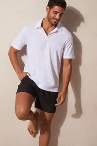 Aanbieding van Short-Sleeved Slub Cotton Polo Shirt voor 30,9€ bij Intimissimi