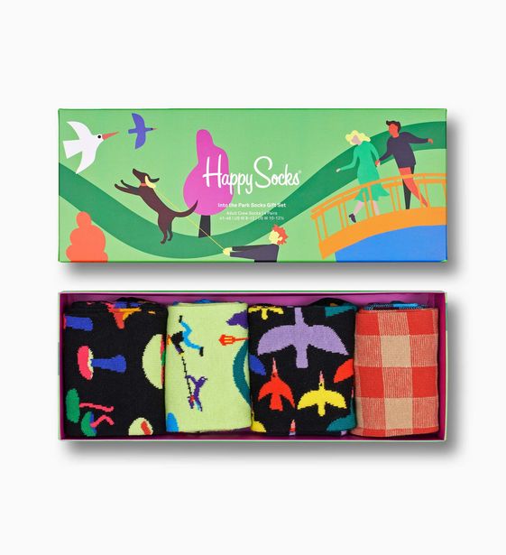 Aanbieding van 4-Pack Into The Park Socks Gift Set voor 27€ bij Happy Socks