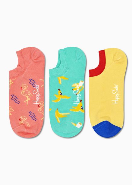 Aanbieding van 3-Pack Flamingo No Show Sock voor 19,95€ bij Happy Socks