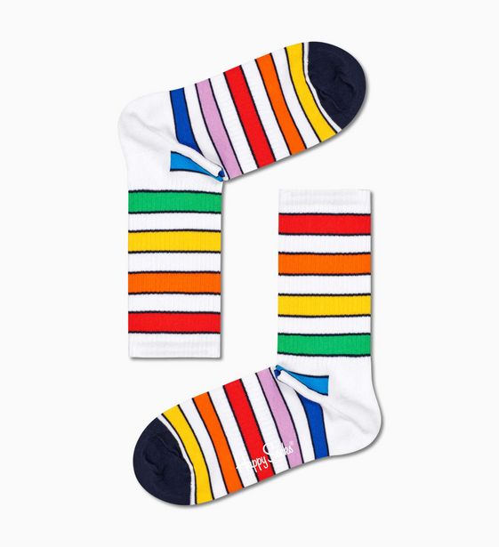 Aanbieding van Multi Stripe 3/4 Crew Sock voor 9,95€ bij Happy Socks