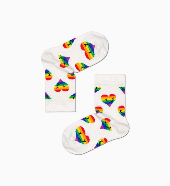 Aanbieding van Kids Pride Smiling Heart Sock voor 5,95€ bij Happy Socks