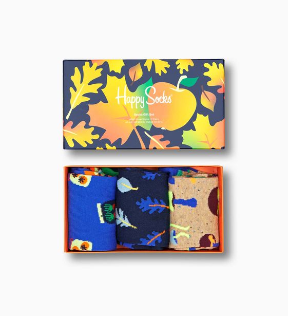 Aanbieding van Fall Edition Gift Set 3-Pack voor 17,5€ bij Happy Socks
